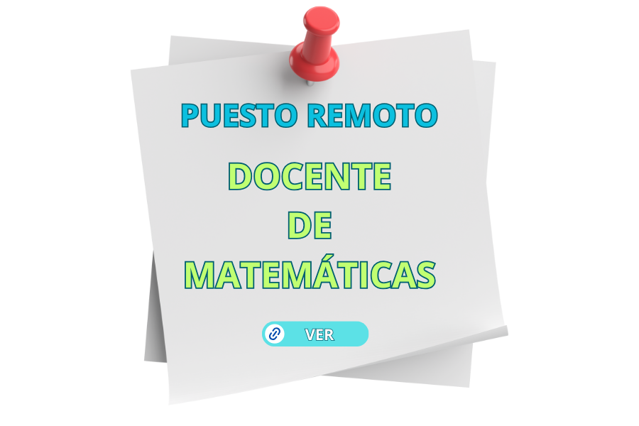 Oferta de trabajo docente de matemáticas en Lima Peru Remoto